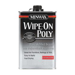 Minwax 60900000 Polyurethane, Gloss, Liquid, Clear, 1 qt, Can 