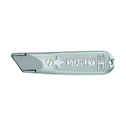 Stanley 10-209 Utility Knife, 3 in W Blade, HCS Blade, Straight Handle, Gray Handle 