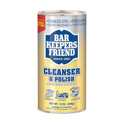 Bar Keepers Friend 11510 Cleanser and Polish, 12 oz Can, Powder, White 