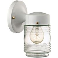 Boston Harbor W15WH01-33883L Outdoor Wall Lantern, 120 V, 60 W, A19 or CFL Lamp, Steel Fixture, White, White Fixture 