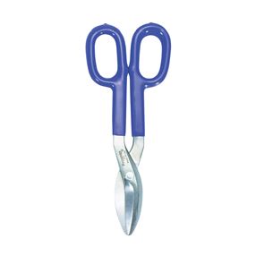 Irwin 22012 Tinner Snip, 12-3/4 in OAL, 2-3/4 in L Cut, Curved, Straight Cut, Steel Blade, Double-Dipped Handle