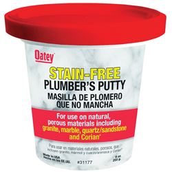 Oatey 31177 Plumbers Putty, Solid, Off-White, 9 oz 