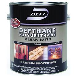 PPG Defthane 026-01 Polyurethane Paint, Liquid, Amber, 1 gal, Can 4 Pack 
