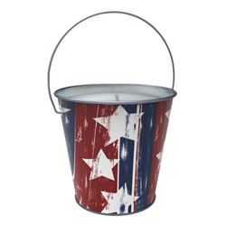 Seasonal Trends Y2563 Candle with Handle Bucket, Bucket, Printed Stars and Stripes, Citronella, 54 x 41.5 x 26 cm 24 Pack 