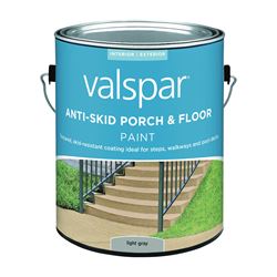 Valspar 024.0082030.007 Porch and Floor Paint, Light Gray, 1 gal, 100 sq-ft/gal Coverage Area, Pack of 4 