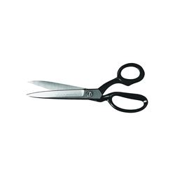 Crescent Wiss W20 Industrial Scissor, 10-3/4 in OAL, 4-3/4 in L Cut, Nickel Blade, Bent Handle, Black Handle 