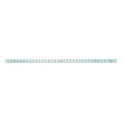 Johnson J236 Yardstick, SAE Graduation, Aluminum, Clear, 1-1/8 in W, 0.075 in Thick 
