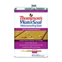 Thompsons WaterSeal TH.092201-16 Wood Sealer, Semi-Transparent, Liquid, Harvest Gold, 1 gal, Pack of 4 