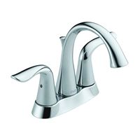 DELTA Lahara Series 2538-MPU-DST Bathroom Faucet, 1.2 gpm, 2-Faucet Handle, Brass, Chrome Plated, Lever Handle 