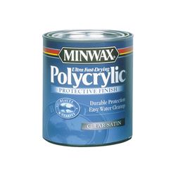 Minwax Polycrylic 13333000 Waterbased Polyurethane, Liquid, Crystal Clear, 1 gal, Can, Pack of 2 