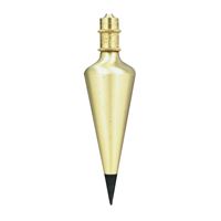 GENERAL 800-12 Plumb Bob, Solid Brass, Lacquered 