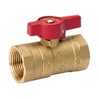 B & K ProLine Series 110-223HC Gas Ball Valve, 1/2 in Connection, FPT, 200 psi Pressure, Manual Actuator, Brass Body 