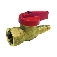 B & K 115-503 Gas Ball Valve, 1/2 in Connection, FPT x TX Pattern, 200 psi Pressure, Manual Actuator, Brass Body, Chrome 