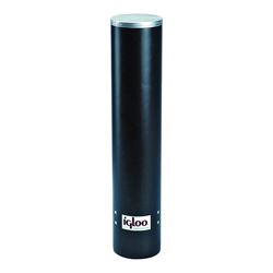 IGLOO 00009534 Cup Dispenser, Heavy-Duty, Plastic, Black, For: Water Coolers 