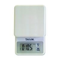 Taylor 3817 Kitchen Scale, 11 lb Capacity, LCD Display, White, g, lb, oz 