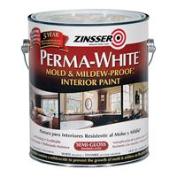 Zinsser 02761 Kitchen and Bath Paint, Semi-Gloss, White, 1 gal, Can, Water, Pack of 2 