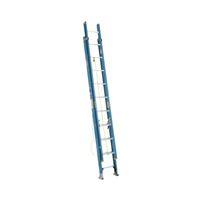 Werner D6020-2 Extension Ladder, 19 ft H Reach, 250 lb, Fiberglass 