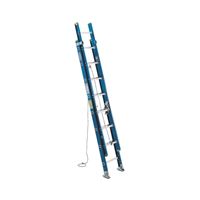 Werner D6024-2 Extension Ladder, 23 ft H Reach, 250 lb, Fiberglass 