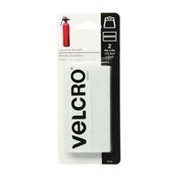 VELCRO Brand 90200 Fastener, 2 in W, 4 in L, Nylon, White, Rubber Adhesive 
