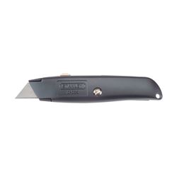 Stanley 10-099 Utility Knife, 2-7/16 in L Blade, 3 in W Blade, HCS Blade, Straight Handle, Gray Handle 