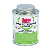 Oatey 30863 Solvent Cement, 8 oz Can, Liquid, Clear 