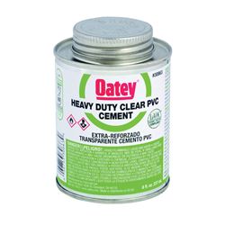 Oatey 30850 Solvent Cement, 4 oz Can, Liquid, Clear 