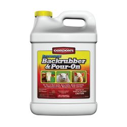 Gordons 9391122 Backrubber and Pour-On Insecticide, Liquid, Light Yellow, Petrol, 2.5 gal 