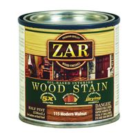 ZAR 11506 Wood Stain, Modern Walnut, Liquid, 0.5 pt, Can 