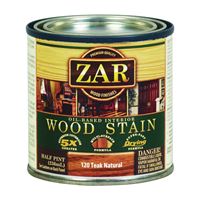 ZAR 12006 Wood Stain, Teak Natural, Liquid, 0.5 pt, Can 