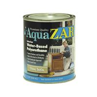 Aqua ZAR 32512 Polyurethane Paint, Liquid, Crystal Clear, 1 qt, Can 