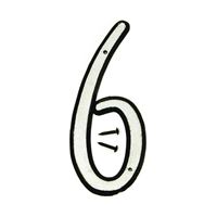 Hy-Ko 30600 Series 30606 House Number, Character: 6, 4 in H Character, Black/White Character, Plastic, Pack of 10 