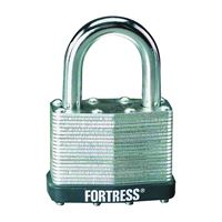 Master Lock 1803D Padlock, Keyed Different Key, 1/4 in Dia Shackle, 7/8 in H Shackle, Cast Hardened Steel Shackle 
