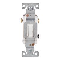Eaton Wiring Devices 1303W-BOX Toggle Switch, 15 A, 120 V, Polycarbonate Housing Material, White, Pack of 10 
