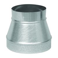 Imperial GV1196 Stove Pipe Reducer, 4 x 3 in, 26 ga Thick Wall, Galvanized 