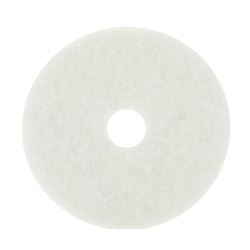 3M 08484 Polish Pad, 20 in Dia, Polyester, White, Pack of 5 