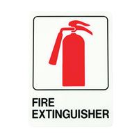 SIGN FIRE EXTNGR 5X7IN PLASTIC 5 Pack 