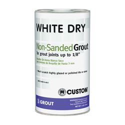 CUSTOM WDG1-6 Polymer-Modified Grout, Powder, Characteristic, White, 1 lb Can 