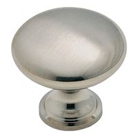 Amerock 14404SCH Cabinet Knob, 1-1/8 in Projection, Zinc, Brushed Chrome 