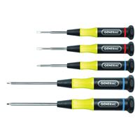 GENERAL 700 Screwdriver Set, Steel, Chrome, Specifications: Round Shank 