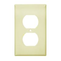 Eaton Wiring Devices 2132V Wallplate, 4-1/2 in L, 2-3/4 in W, 1 -Gang, Thermoset, Ivory, High-Gloss 