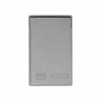 Eaton Wiring Devices S2962 Cover, 7 in L, 4-1/2 in W, Rectangular, Thermoplastic, Gray, Electro-Plated 