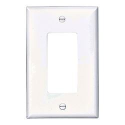 Eaton Wiring Devices PJ26W Wallplate, 4-7/8 in L, 3-1/8 in W, 1 -Gang, Polycarbonate, White, High-Gloss 