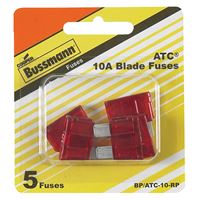 Bussmann BP/ATC-10-RP Automotive Fuse, Blade Fuse, 32 VDC, 10 A, 1 kA Interrupt 