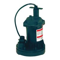 Flotec FP0S1250X-08 Submersible Utility Pump, 115 V, 0.166 hp, 1 in Outlet, 1200 gph, Thermoplastic 