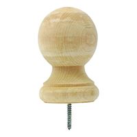 Waddell 110 Post Top, 3-1/4 in Dia, 4-1/4 in H, Large Ball, Pine 