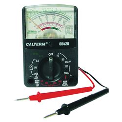 Calterm 66420 Multimeter, 500 V, 250 mA, 1 MOhm, Analog Display, Black 