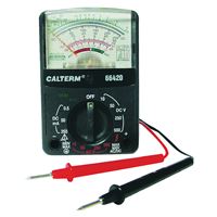 Calterm 66420 Multimeter, 500 V, 250 mA, 1 MOhm, Analog Display, Black 