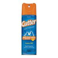 Cutter 51020-6 Insect Repellent, 6 oz Aerosol Can, Liquid, Light Yellow/Water White, Ethanol 