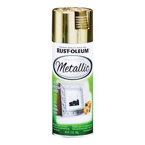 Rust-Oleum 340647 Metallic Spray Paint, Gloss, Gold, 11 oz, Aerosol Can