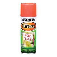 Rust-Oleum 342568 Specialty Paint, Flat/Matte, Fluorescent Orange, 11 oz, Aerosol Can 